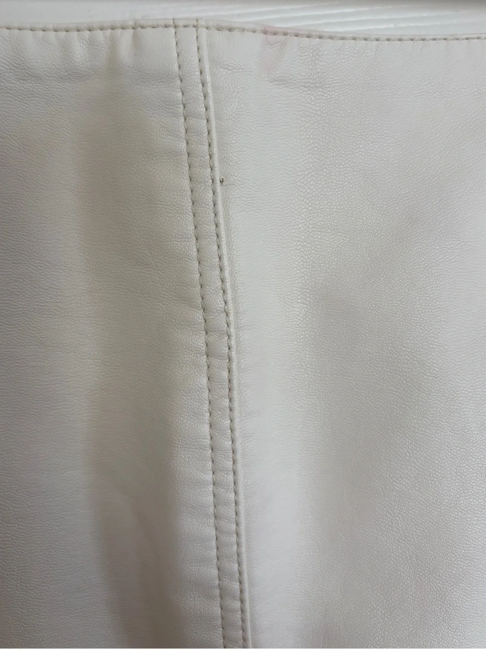 Free People White Faux Leather Mini Skirt